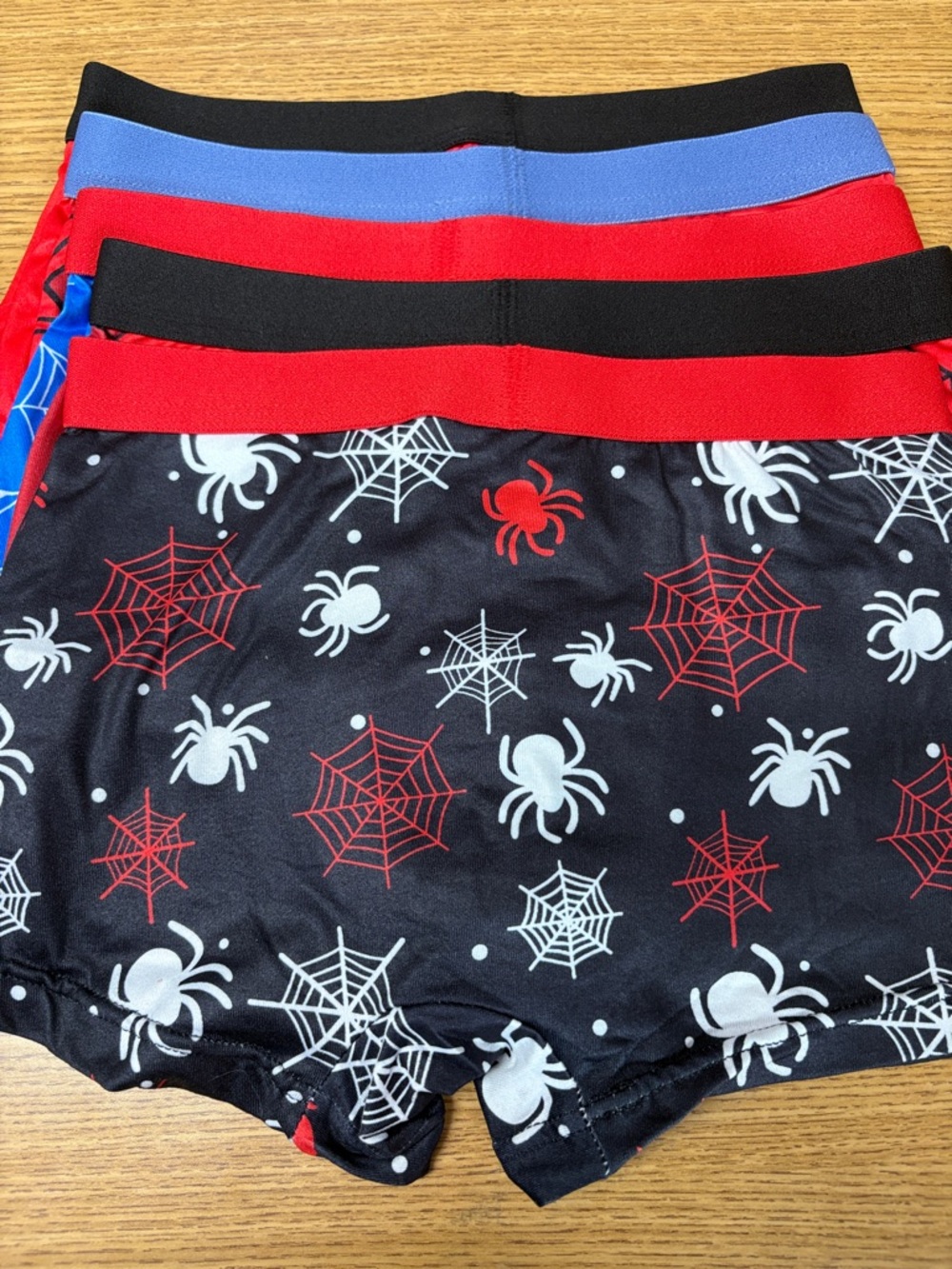 Boys Kids Black Spider Web Boxer Briefs - Pack of 5